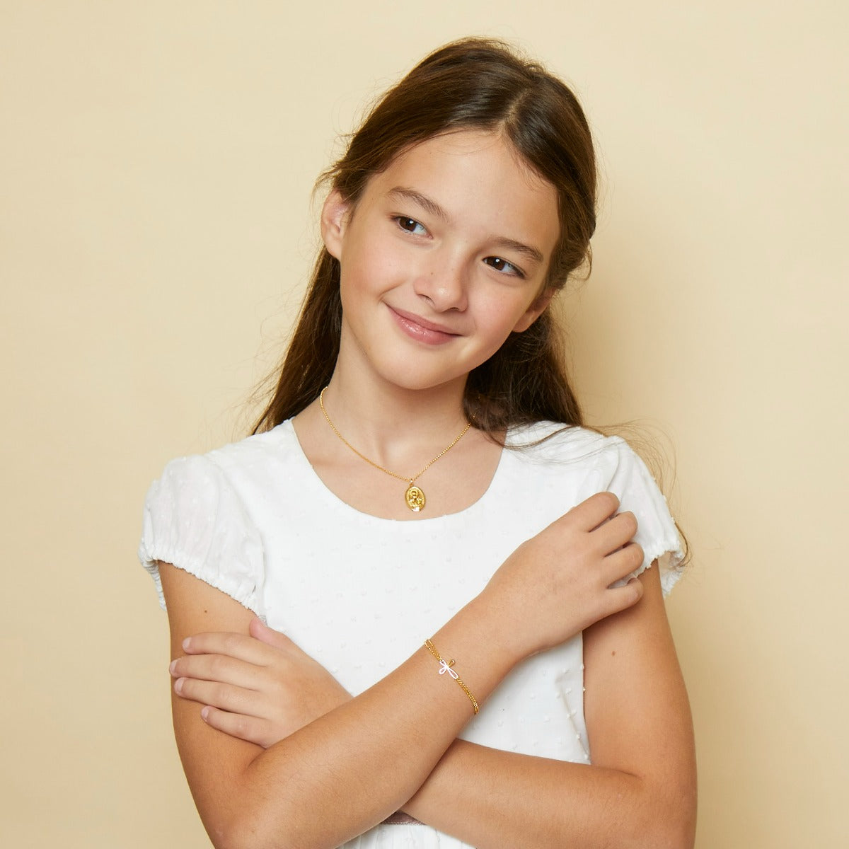 Miraculous Medal Necklace — Gold Plated