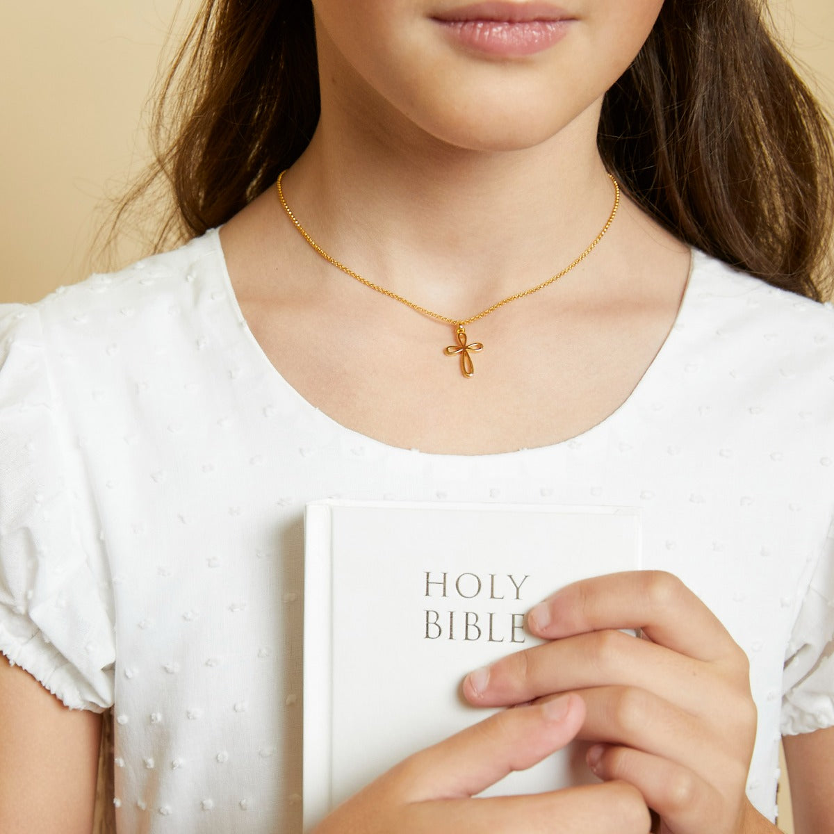 Cherish Signature Cross Necklace - Gold-Plated