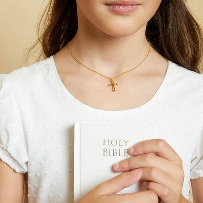 Cherish Signature Cross Necklace - Gold-Plated