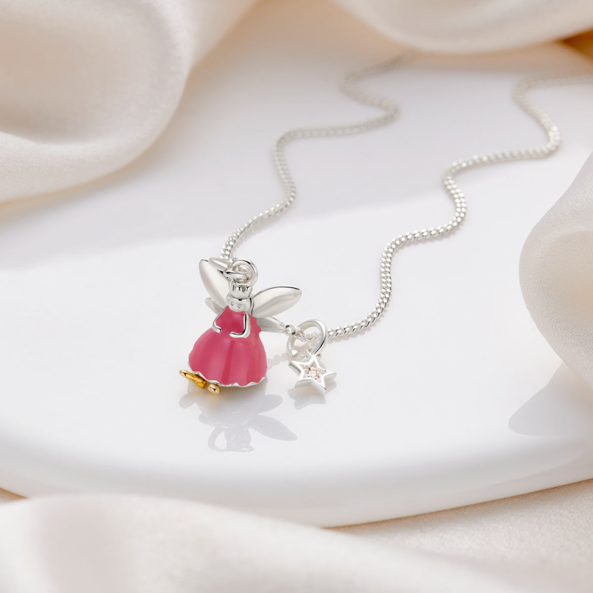 My First Diamond Pink Fairy Necklace