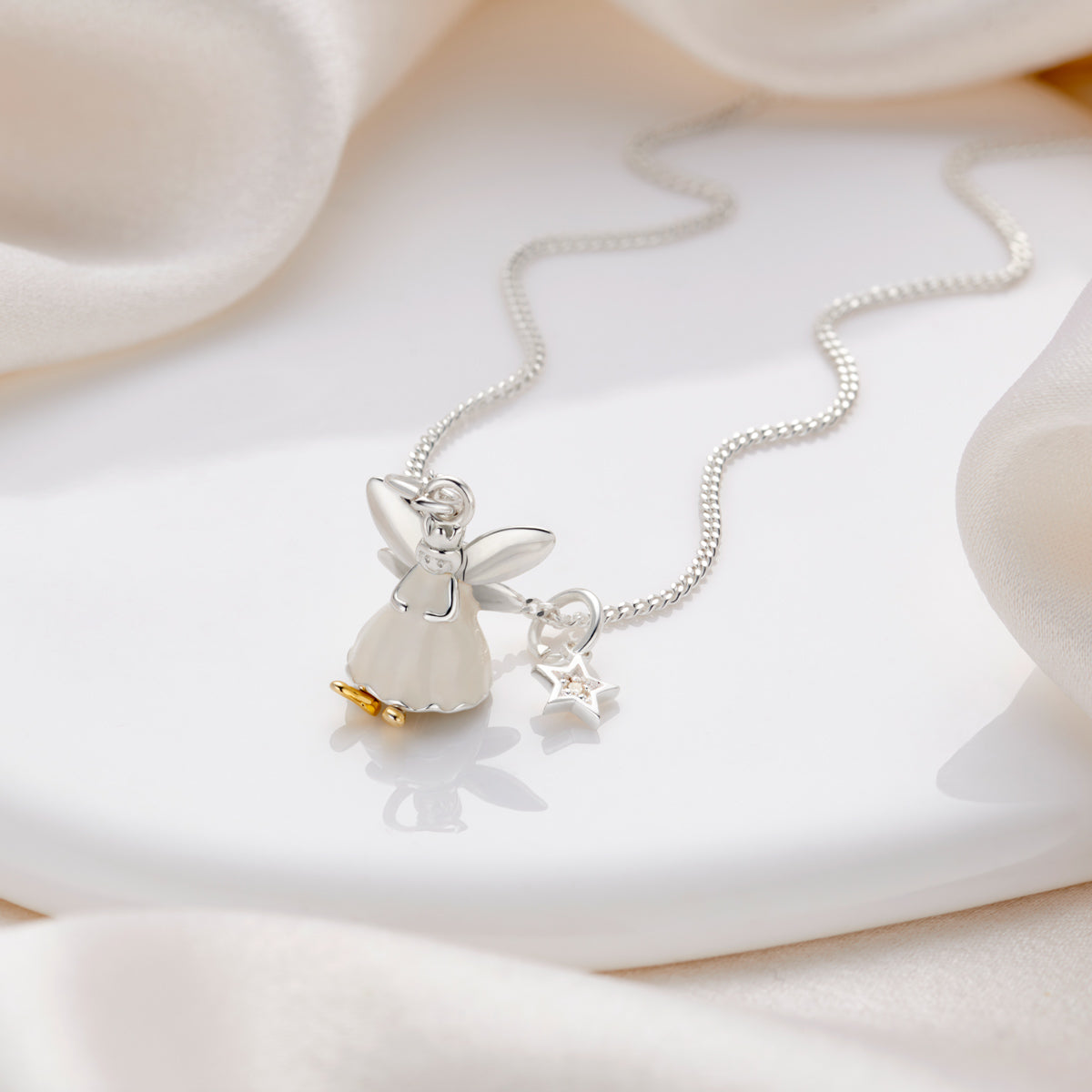 My First Diamond White Fairy Necklace