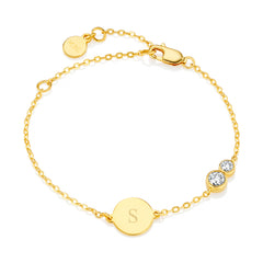 Forever Together White Topaz Gemstone Bracelet - Gold Vermeil