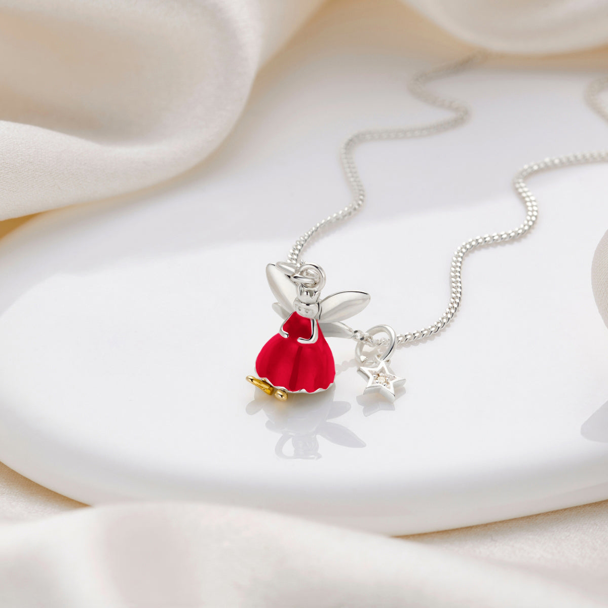 The First Diamond Christmas Fairy Necklace