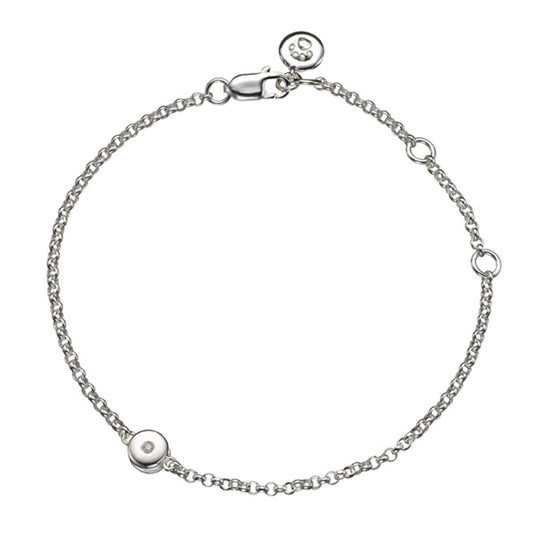 April Birthstone White Topaz Bracelet
