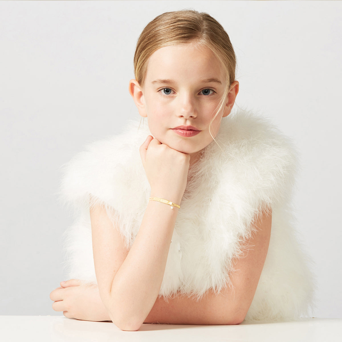 Gold Vermeil My First Pearl Identity Bracelet