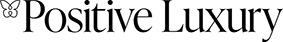 Logo of Positive Luxury with a butterfly icon above the text