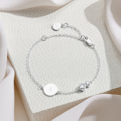 Forever Together Sterling Silver White Topaz Bracelet Gift Set