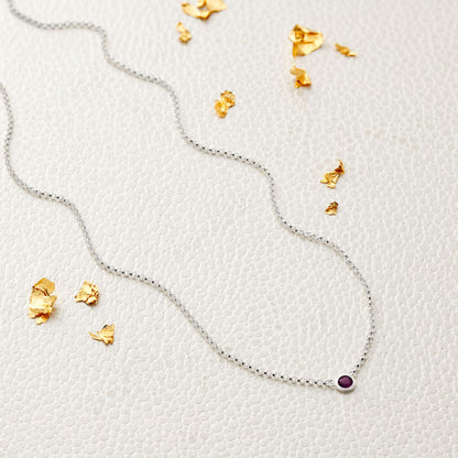February Birthstone Amethyst Necklace