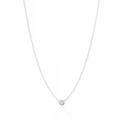 April Birthstone White Topaz Necklace