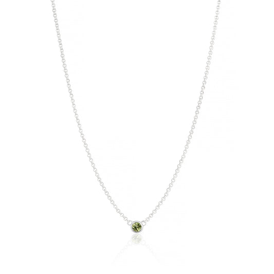 August Birthstone Peridot Necklace