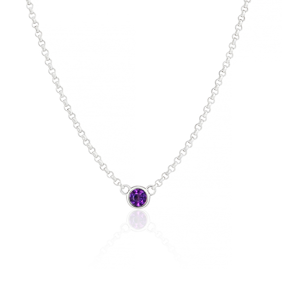 February Birthstone Amethyst Necklace