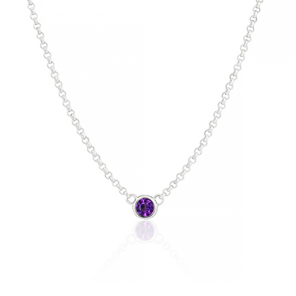 February Birthstone Amethyst Necklace