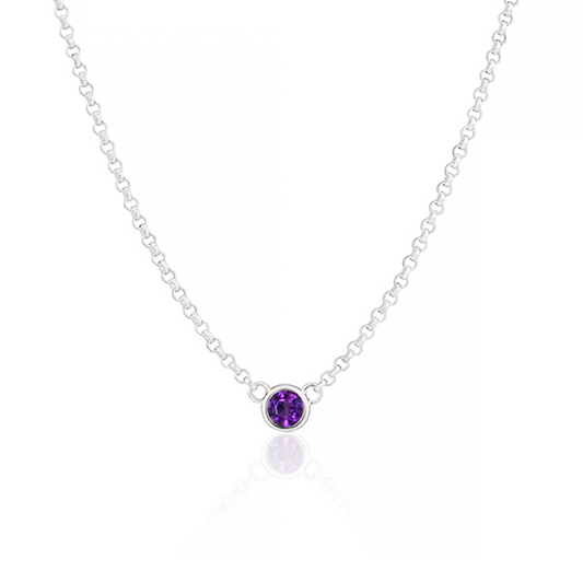 February Birthstone Amethyst Necklace