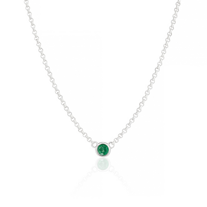 May Birthstone Emerald Necklace