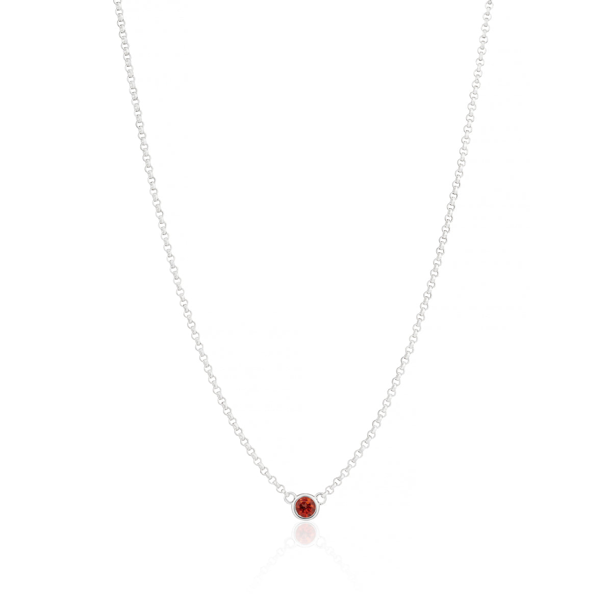 January Birthstone Garnet Necklace