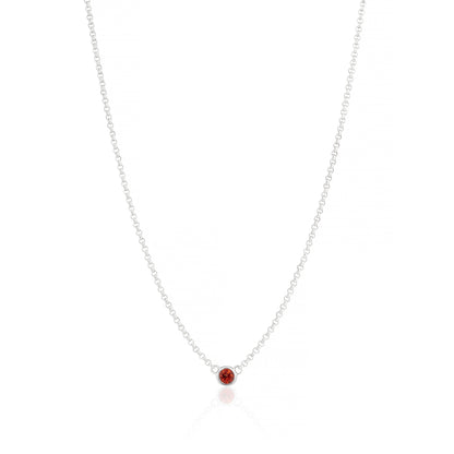 January Birthstone Garnet Necklace