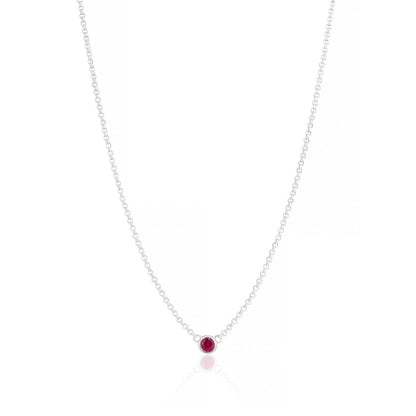 July Birthstone Ruby Necklace