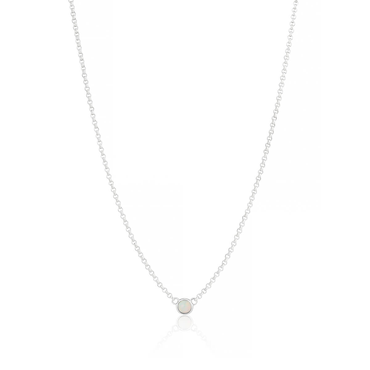 October Birthstone Opal Necklace