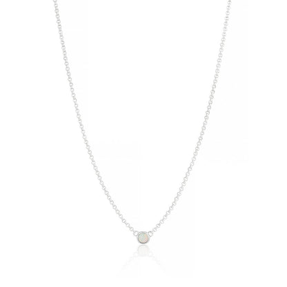 October Birthstone Opal Necklace