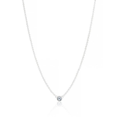 March Birthstone Aquamarine Necklace