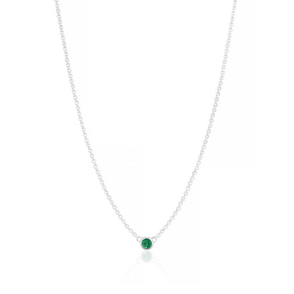 May Birthstone Emerald Necklace