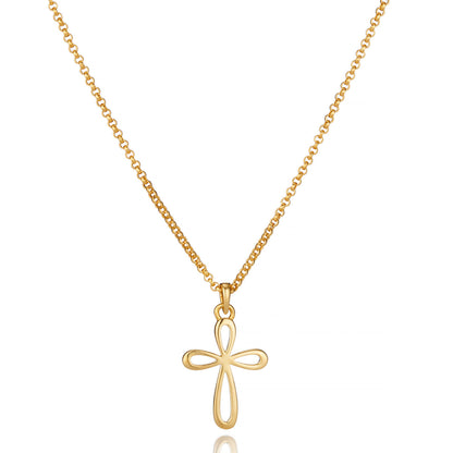 Cherish Signature Cross Necklace - Gold-Plated