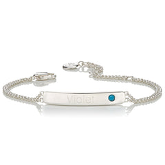 December Birthstone Turquoise Baptism Bracelet
