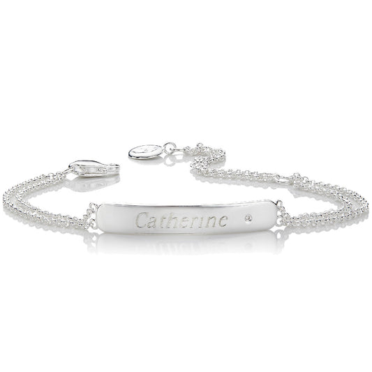 Personalized My First Diamond Identity Bracelet