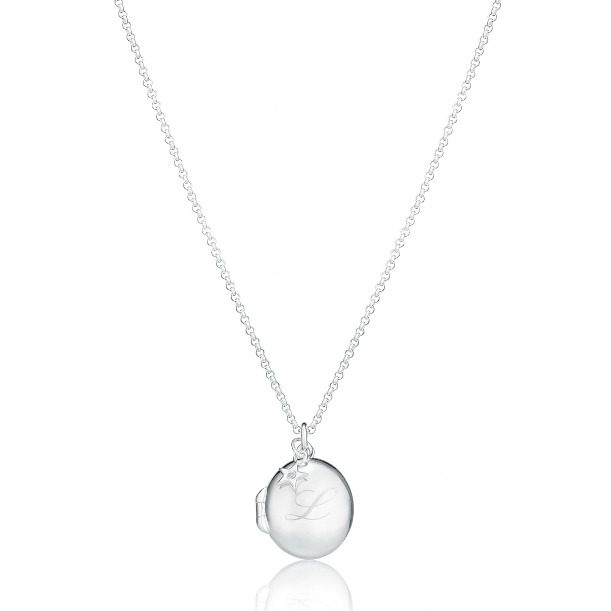 Personalized Secret Message Diamond Locket Necklace