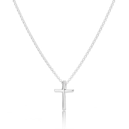 Faith Rounded Cross Pendant Necklace