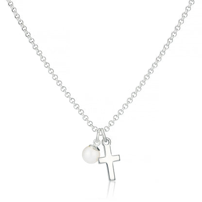 Baby's Baptism Cross Necklace — Sterling Silver