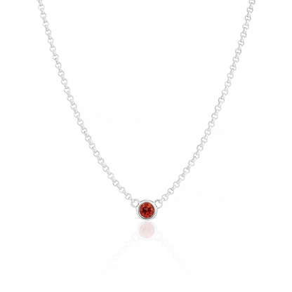 January Birthstone Garnet Necklace
