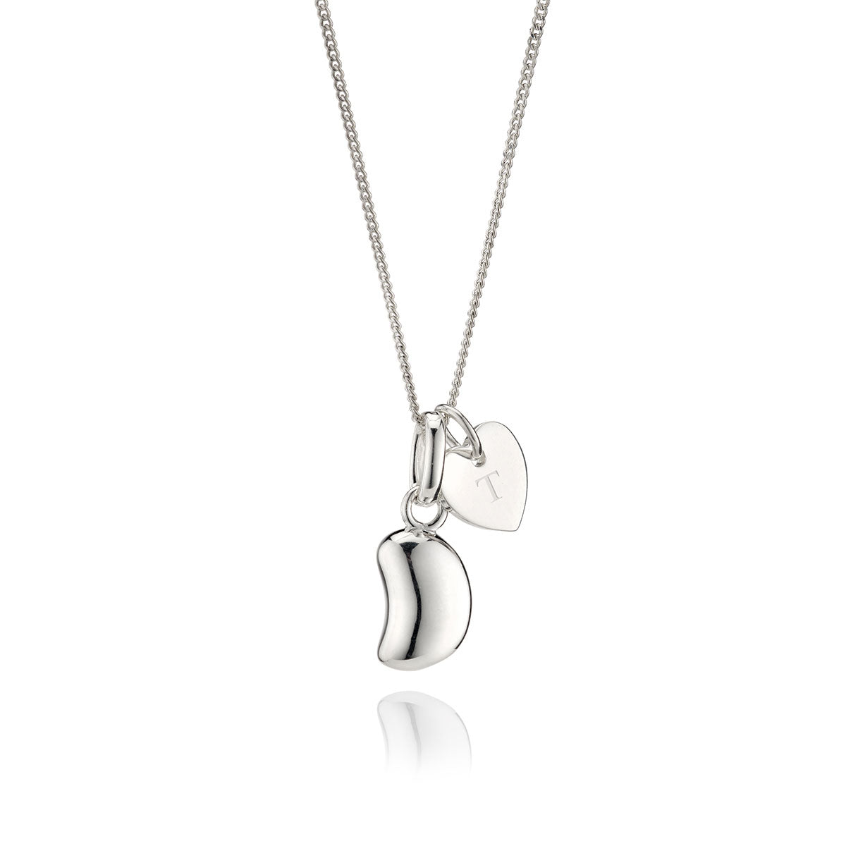 Personalized Jelly Bean Heart Necklace