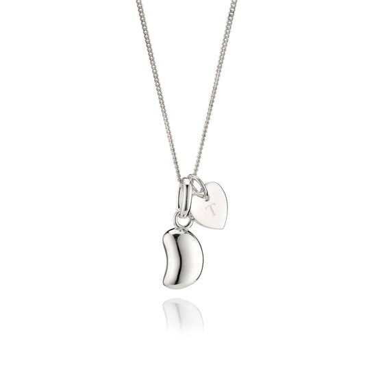 Personalized Jelly Bean Heart Necklace