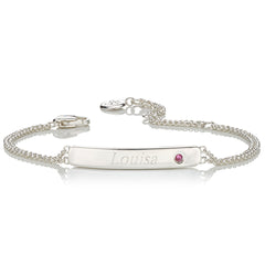 Personalized July Birthstone Ruby Bracelet