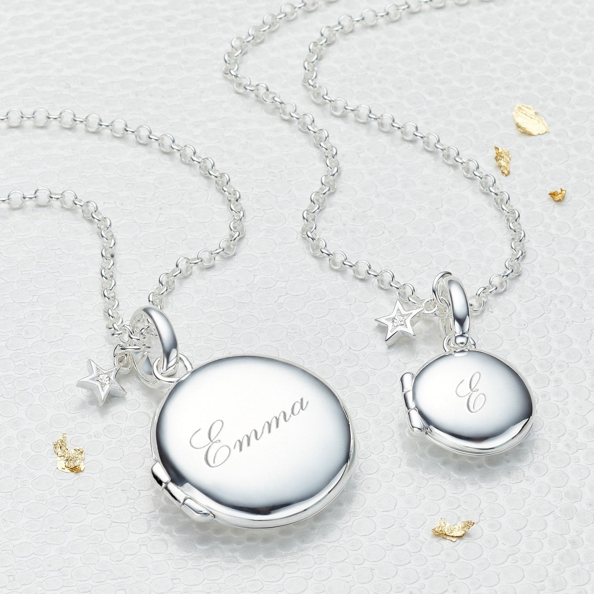 Small Personalized Diamond Locket Necklace