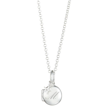 Small Personalized Diamond Locket Necklace