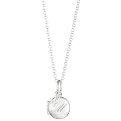 Small Personalized Diamond Locket Necklace