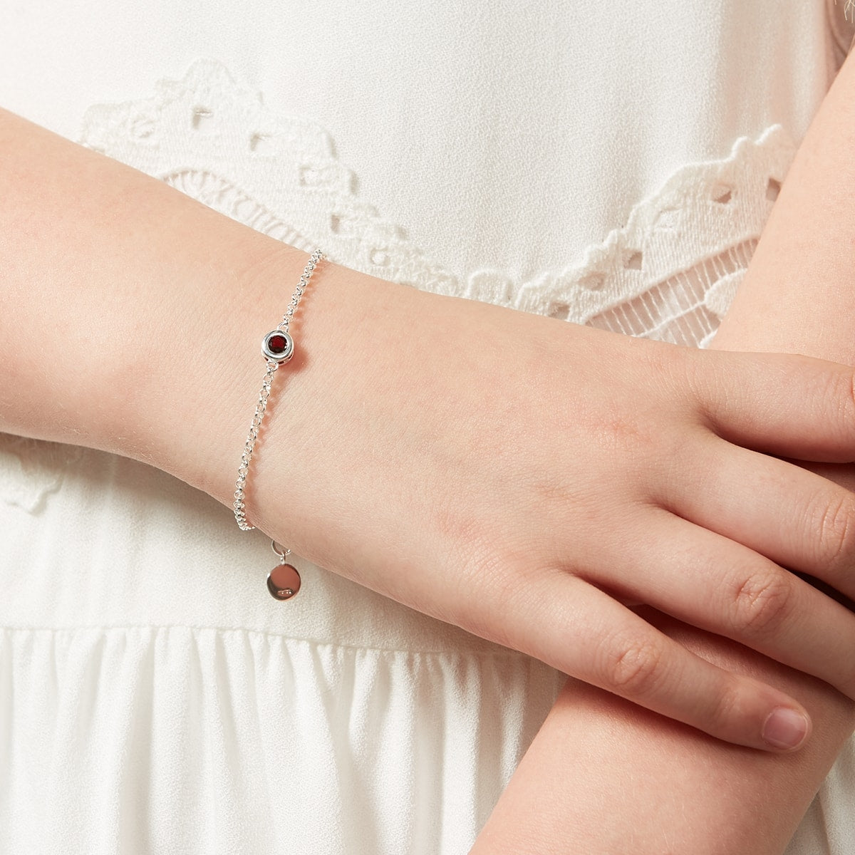 January Birthstone Garnet Bracelet