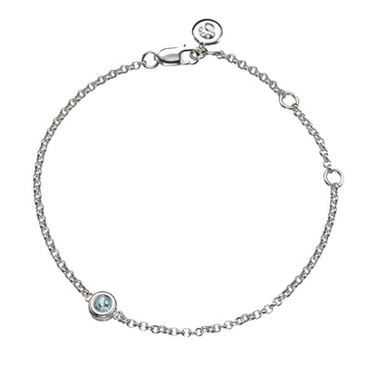 March Birthstone Aquamarine Bracelet