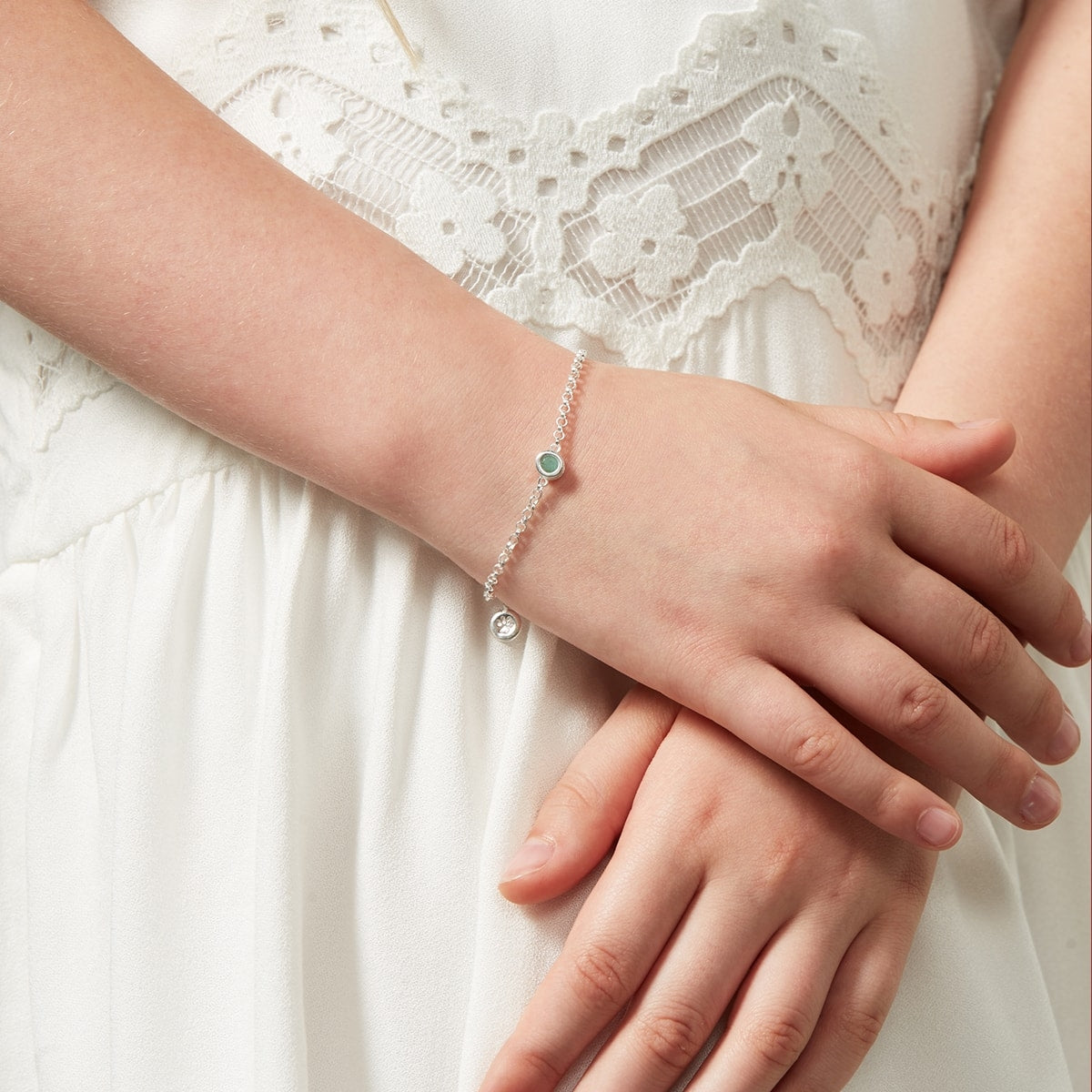 May Birthstone Emerald Bracelet