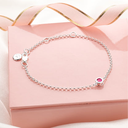 July Birthstone Ruby Bracelet