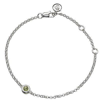 August Birthstone Peridot Bracelet