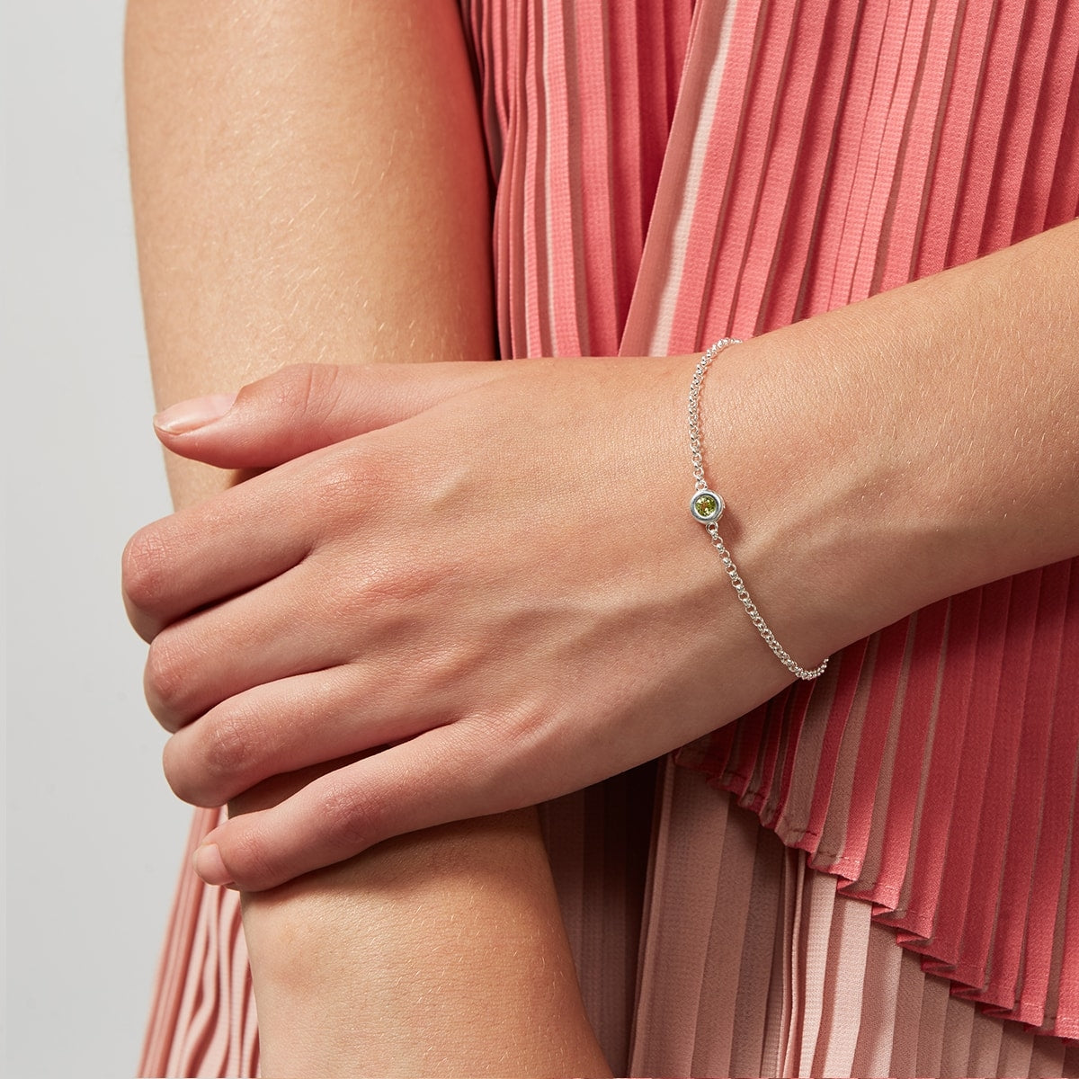 August Birthstone Peridot Bracelet