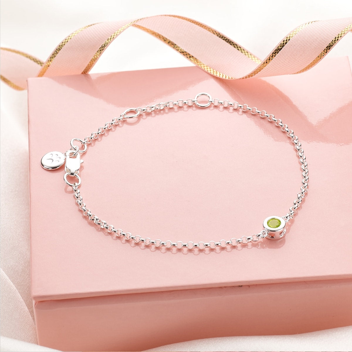 August Birthstone Peridot Bracelet