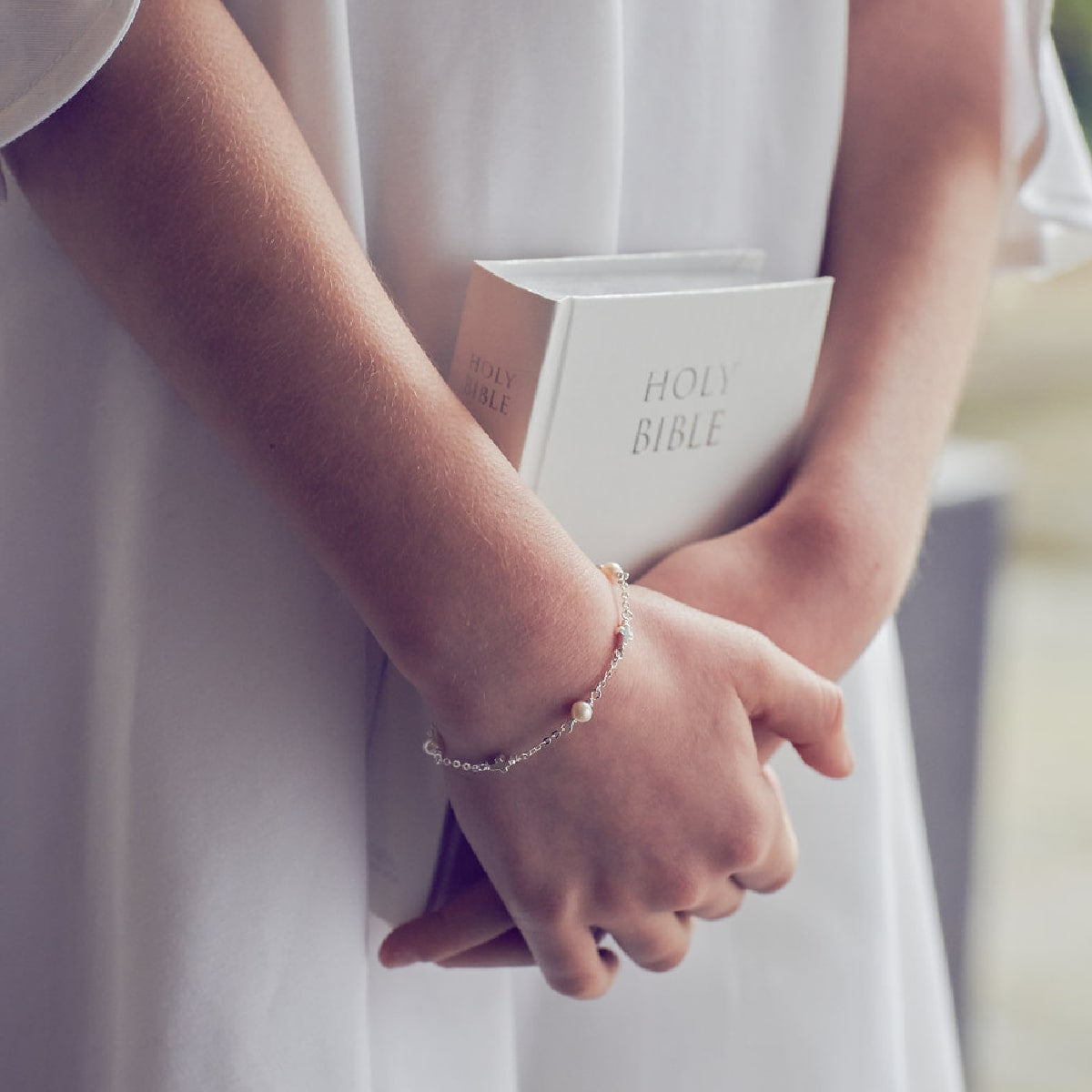 Cross Pearl Station Bracelet
