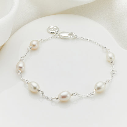 Freshwater Pearl Station Bracelet