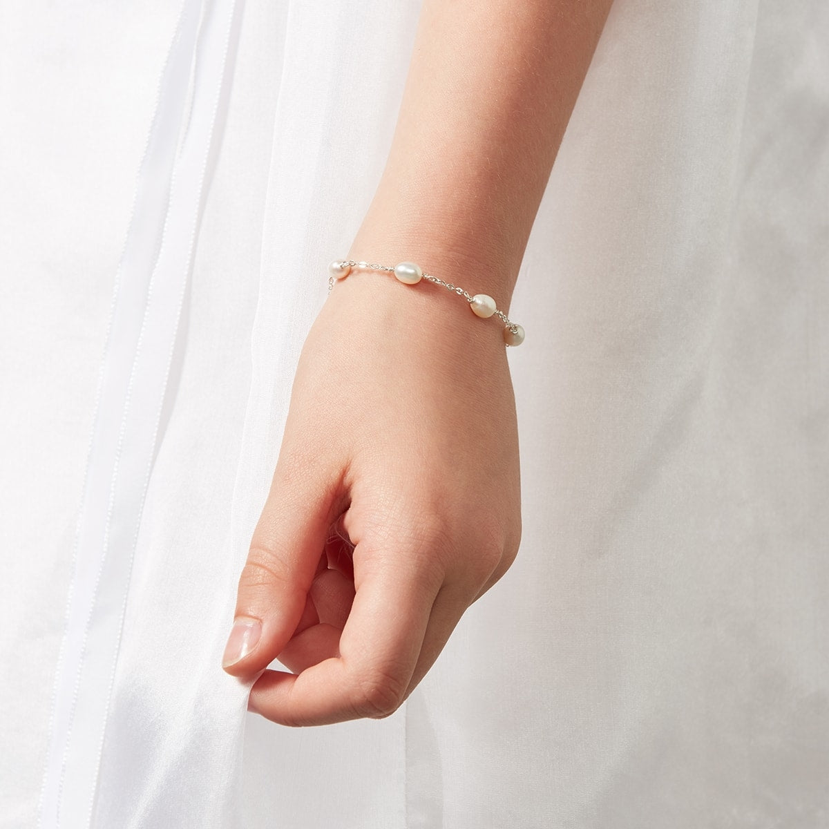 Freshwater Pearl Station Bracelet
