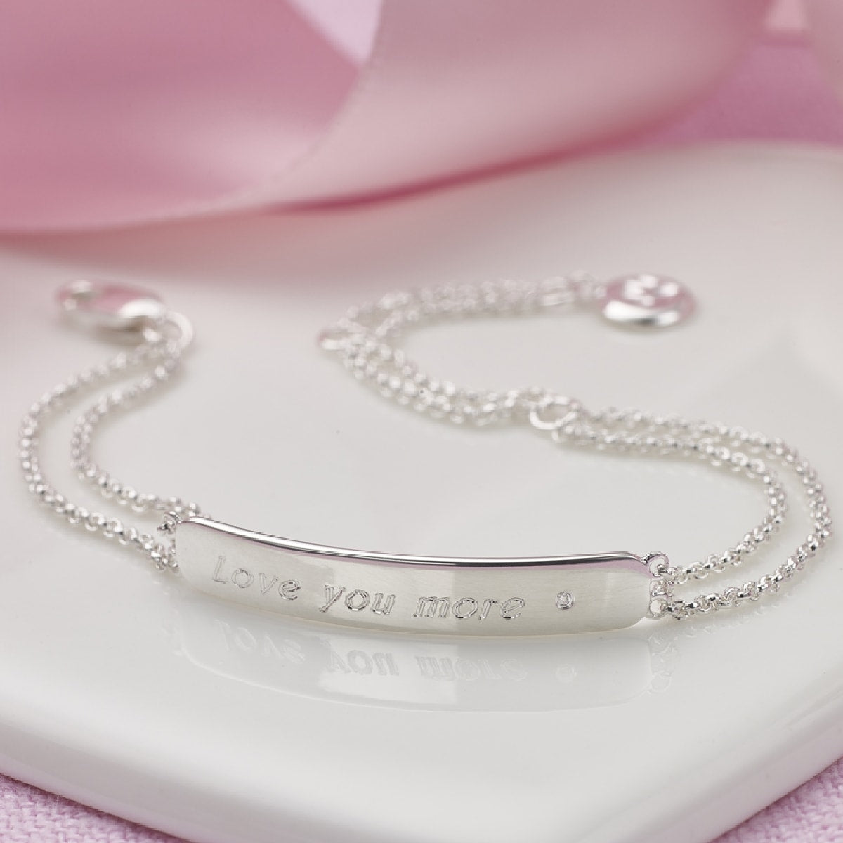 Baby's Personalized First Diamond Baptism Bracelet