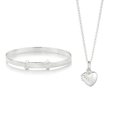 Personalized Baby's First Diamond Gift Set — Sterling Silver